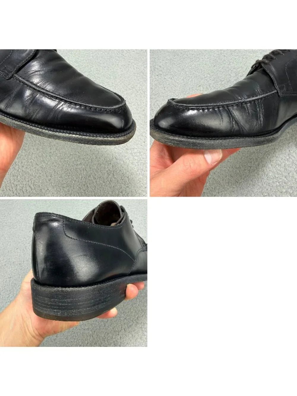To Boot New York Shoe 9.5 Black Apron Toe Derby Dress Adam Derrick Made In Italy